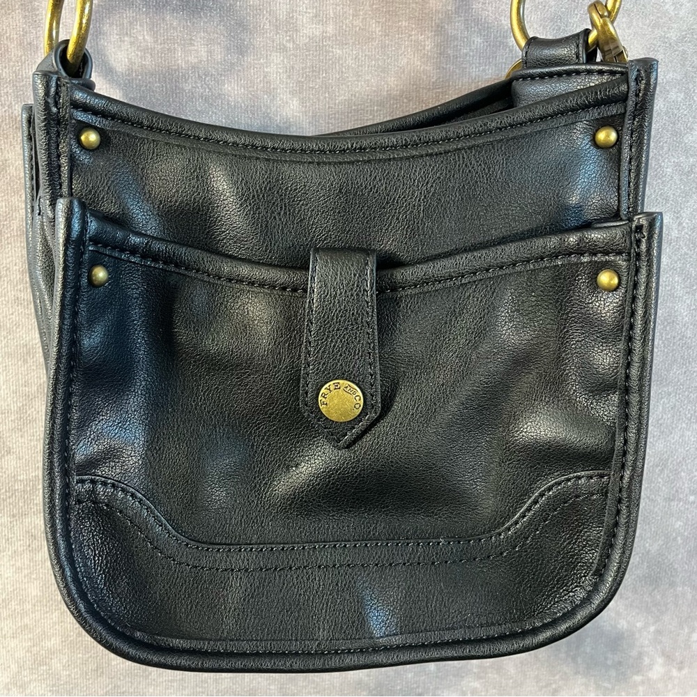 Frye & Co‎ Mini Crossbody Purse Black Madison North South Mini Leather Bag $298